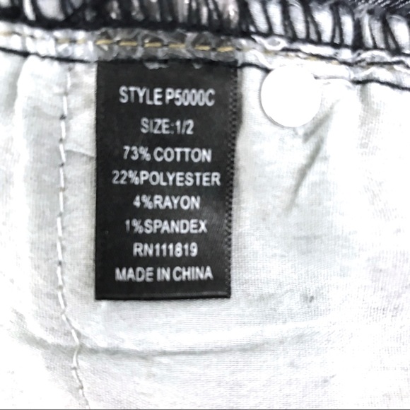 2 Red Blue Denim Dark Blue Sz 1/2 Medium Rise - Picture 5 of 5